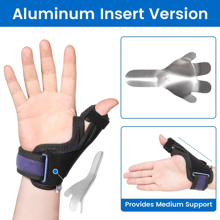 Premium Waterproof Silicone Thumb Brace for Tendonitis, Arthritis & Trigger Finger Pain Relief – Semi-Rigid Splint with Comfortable, Skin-Friendly Thumb Compression Sleeve, Fits Both Hands - StrengthXPhysiotherapy