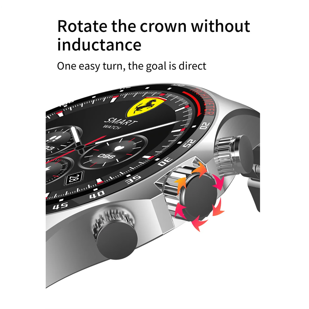 Premium Outdoor Sports GPS Smart Watch for Men – Bluetooth Call, HD AMOLED Screen, Health Monitoring, Compass, IP68 Waterproof, Multi-Sport Mode, Sleep & Blood Oxygen Monitoring, Music Control - StrengthXPhysiotherapy