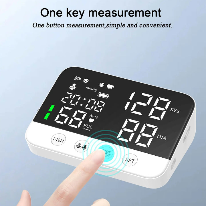 Premium Digital Upper Arm Blood Pressure Monitor – Accurate Sphygmomanometer, Full Automatic Pressurization & Decompression, LED Display, Medical BP Monitoring, 120 Set Memory, Lithium Battery Powered - StrengthXPhysiotherapy