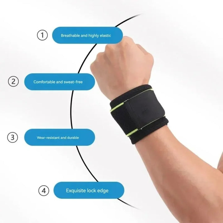 Premium Sports Wrist Guards – Lightweight Adjustable Wristbands for Basketball, Badminton, Volleyball & Fitness, Pressurized Winding for Wrist Stabilization, Universal Fit, Durable and Comfortable - StrengthXPhysiotherapy