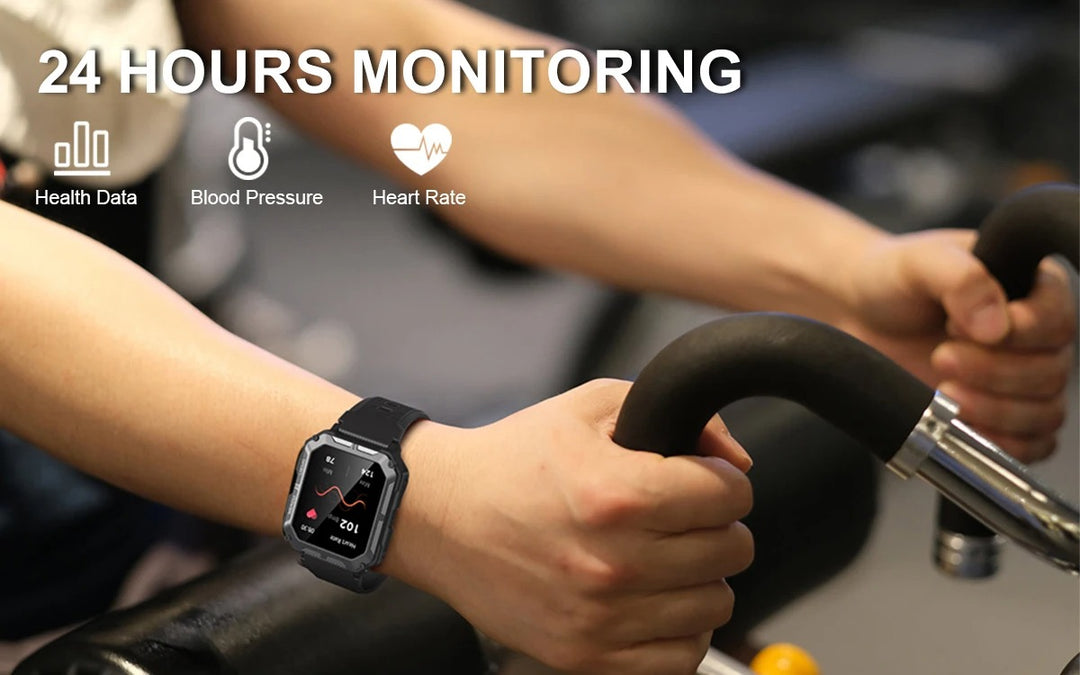 Premium IP68 Waterproof Smartwatch with Bluetooth Calling & 123 Sport Modes - 1.83" HD Display, Heart Rate & Blood Oxygen Monitor, Sleep Tracking, Voice Assistant, Long Battery Life, Compatible with Android & iOS - StrengthXPhysiotherapy