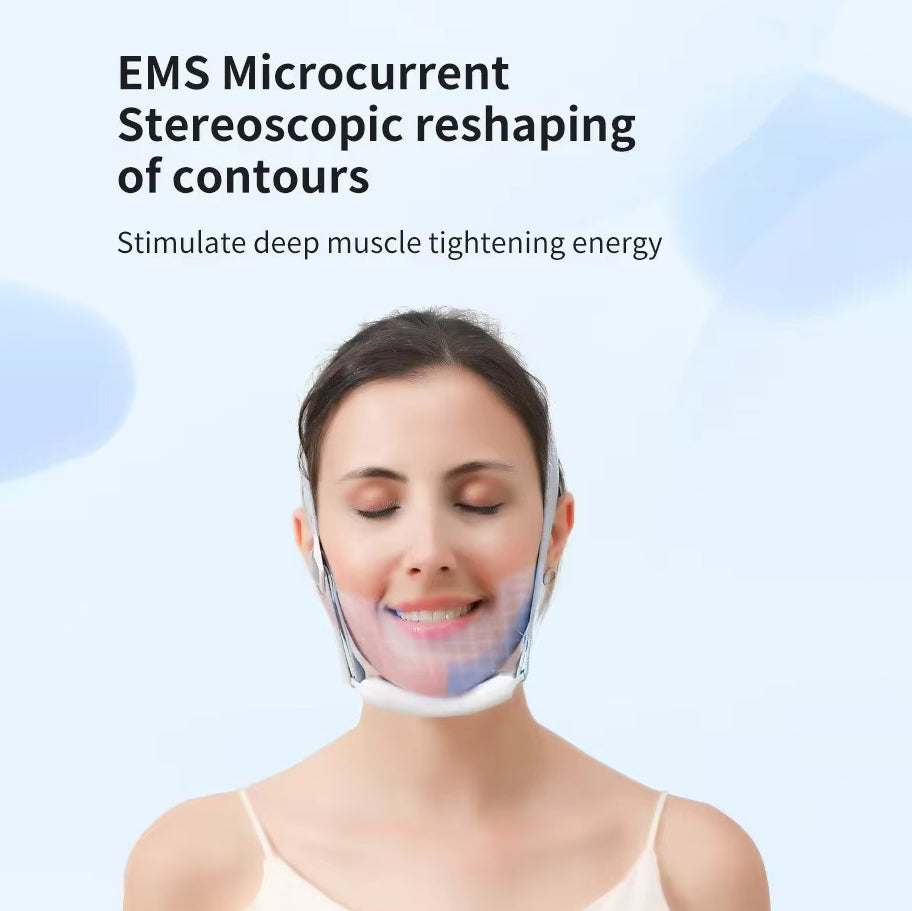 Premium Vibration Chin-Up Facial Lifting Massager – EMS V-Line Beauty Device for Double Chin Removal, Face Shaping, and Skin Firming, Adjustable and Portable with 5-7 Massage Modes - StrengthXPhysiotherapy