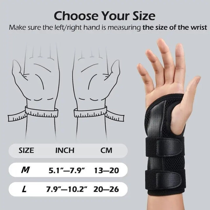 Premium Carpal Tunnel Wrist Brace – Stabilizing Support for Men & Women, Adjustable Hand Support Splint for Sprains, Tendonitis, Pain Relief, Ergonomic Design, Lightweight & Breathable, Ideal Night Immobilizer - StrengthXPhysiotherapy