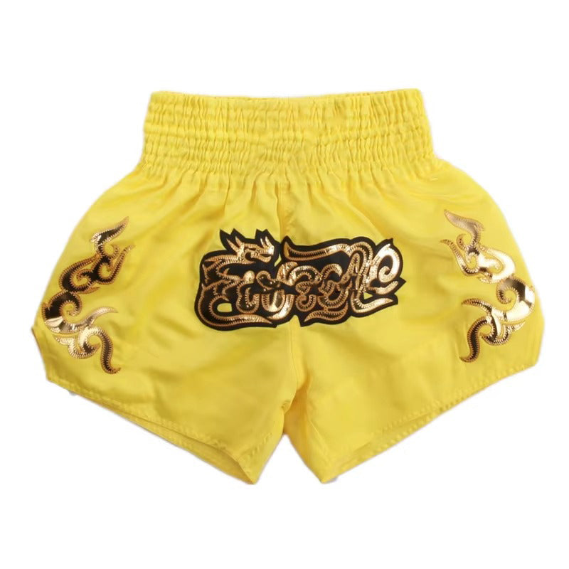 Premium Muay Thai Shorts 2024 – Unisex Boxing & Kickboxing Training Pants with Embroidery, Wide-Leg Design for Men, Women, Kids – Breathable Satin Polyester, Ideal for MMA, Sanda Martial Arts, Gym Workout Gear - StrengthXPhysiotherapy