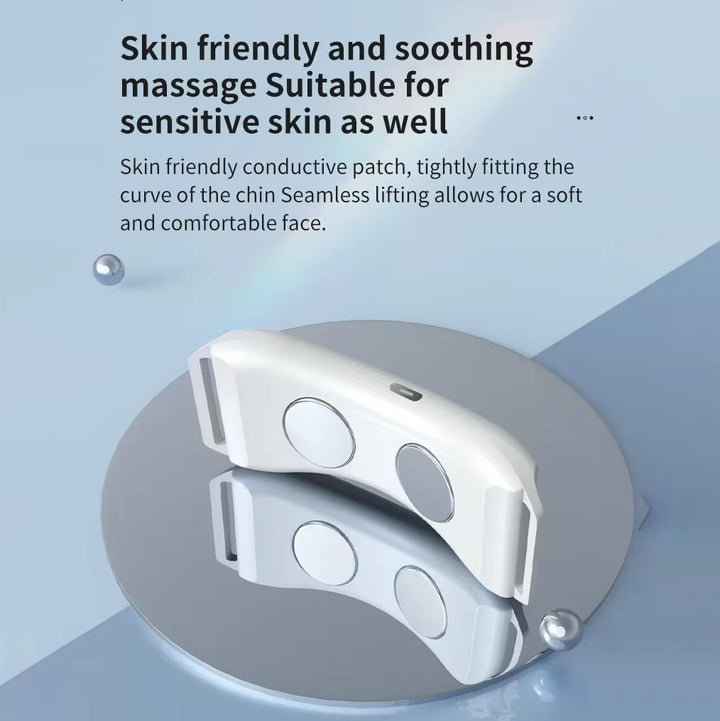 Premium Vibration Chin-Up Facial Lifting Massager – EMS V-Line Beauty Device for Double Chin Removal, Face Shaping, and Skin Firming, Adjustable and Portable with 5-7 Massage Modes - StrengthXPhysiotherapy
