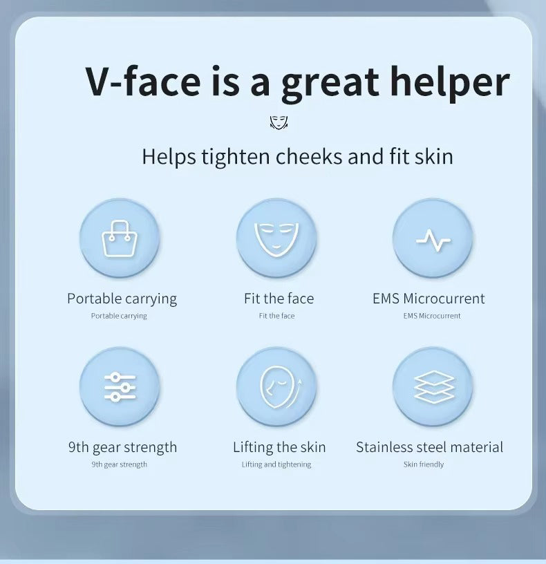 Premium Vibration Chin-Up Facial Lifting Massager – EMS V-Line Beauty Device for Double Chin Removal, Face Shaping, and Skin Firming, Adjustable and Portable with 5-7 Massage Modes - StrengthXPhysiotherapy
