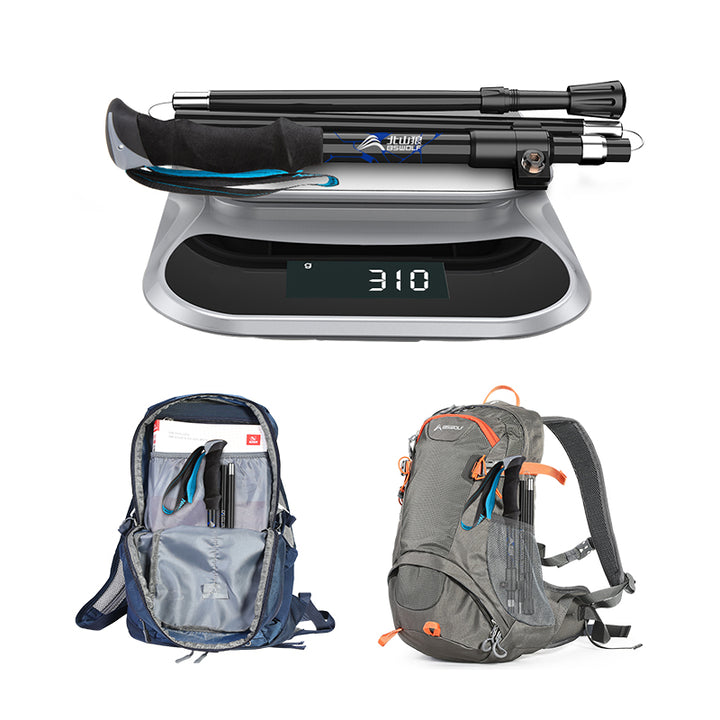 Premium Ultralight Trekking Poles – Adjustable Folding Hiking Walking Sticks, Telescopic Aluminum Poles with EVA Non-Slip 