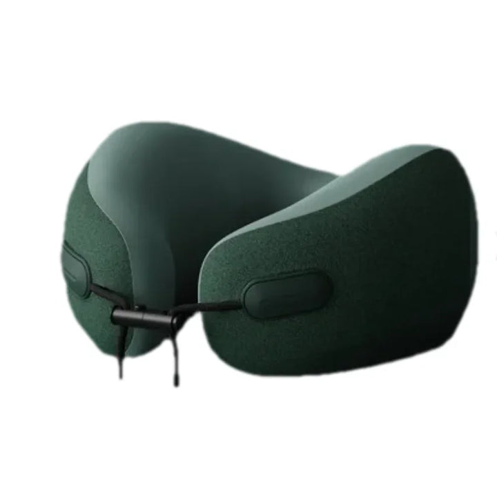 Premium U-Shaped Travel Neck Pillow – Noise Cancelling Memory Foam – Breathable Skin-Friendly Fabric – Detachable Earmuffs