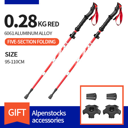 Premium Ultralight Trekking Poles – Adjustable Folding Hiking Walking Sticks, Telescopic Aluminum Poles with EVA Non-Slip 