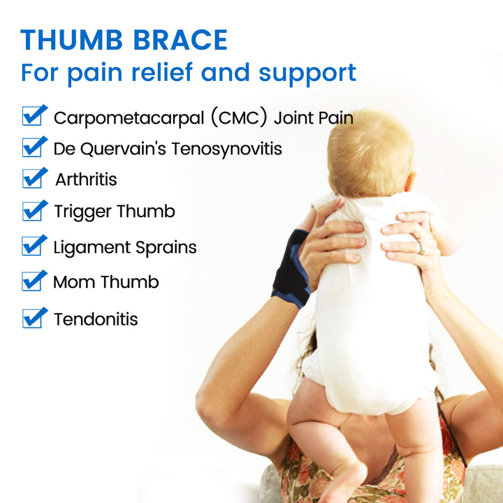 Premium Waterproof Silicone Thumb Brace for Tendonitis, Arthritis & Trigger Finger Pain Relief – Semi-Rigid Splint with