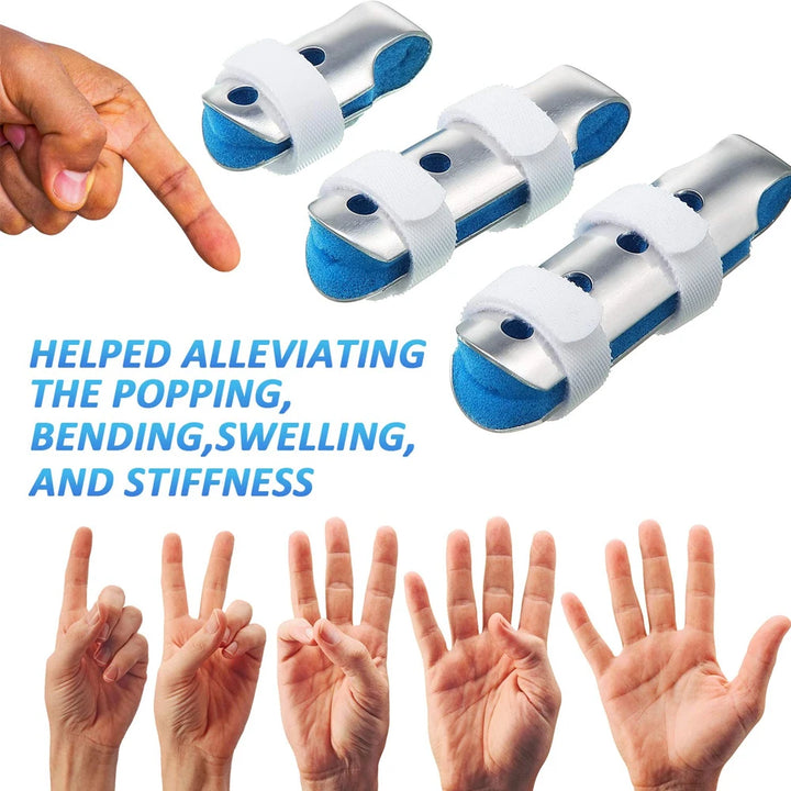 Premium Finger Splints Set for Knuckle Immobilization – 3-Sizes Adjustable Aluminum Alloy Protective Splints for Finger 