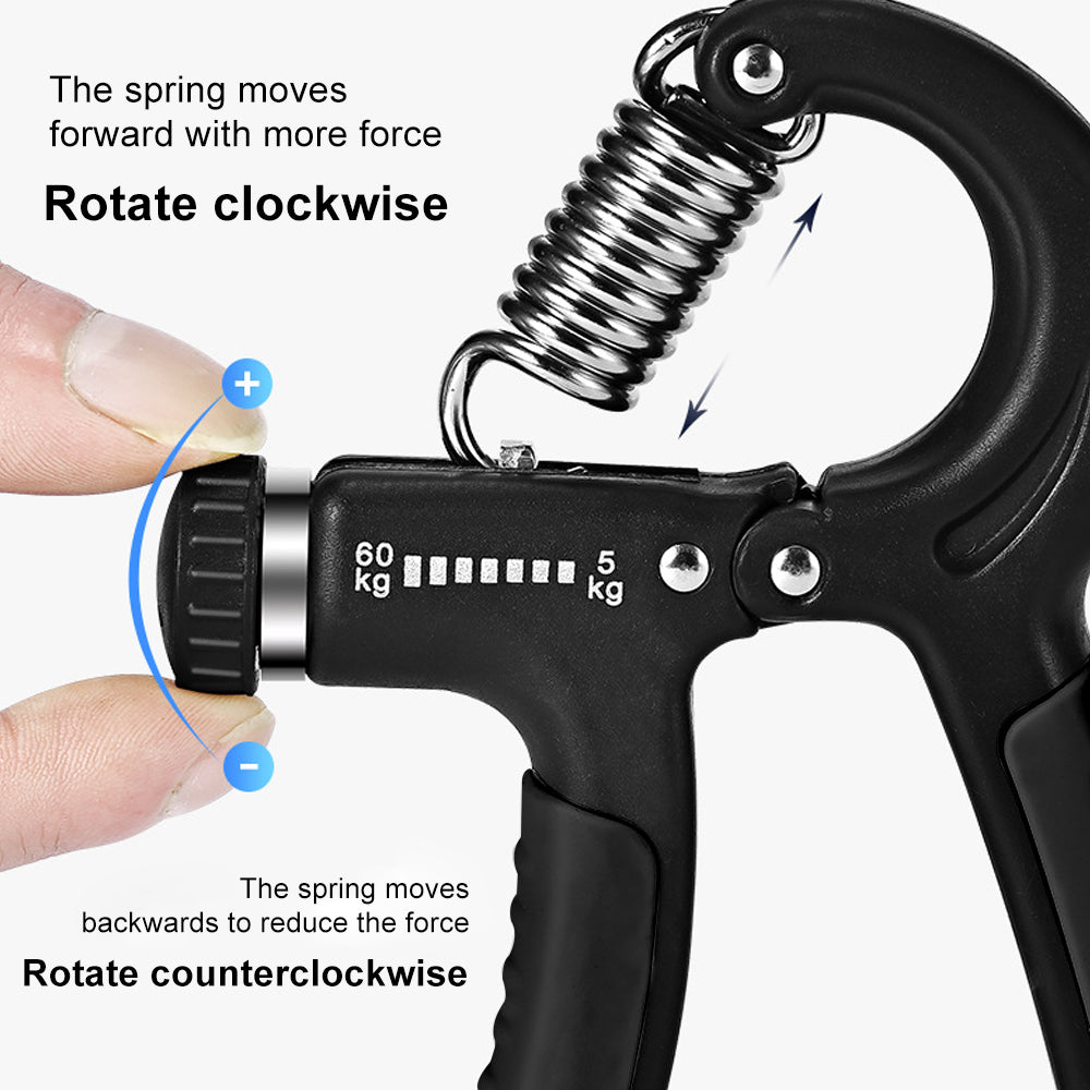 Premium Adjustable Grip Strengthener 5-60KG - Unisex Hand Exerciser & Finger Trainer for Strength Training, Rehabilitation