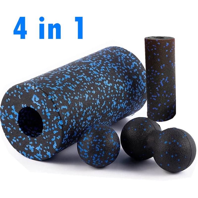 Premium EPP Fascia Massage Foam Rollers & Fitness Balls Set for Deep Tissue, Trigger Point Relief, Muscle Recovery, Yoga Column, and Core Strengthening, High-Density Lacrosse Balls for Back, Neck & Leg Soreness - StrengthXPhysiotherapy