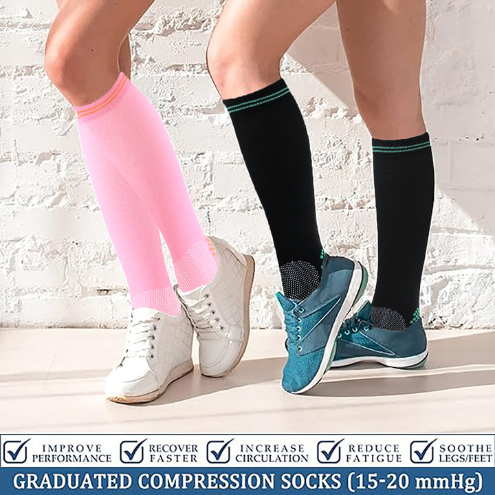 Premium Compression Socks – Elastic Sports Socks for Running, Football, Cycling, Hiking, Anti-Fatigue Support, Medical Relief