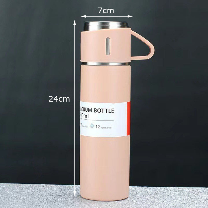 Luxury Stainless Steel Vacuum Flask 500ml - Shimmering Business Style Thermos Bottle, Insulated Hot & Cold Coffee Mug with 