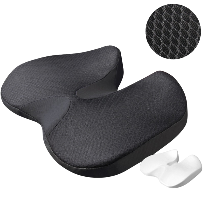 Premium Non-Slip Orthopedic Memory Foam Cushion – Tailbone and Sciatica Pain Relief Seat Cushion for Prostate Comfort, Back Support, and Chair or Car Use - StrengthXPhysiotherapy