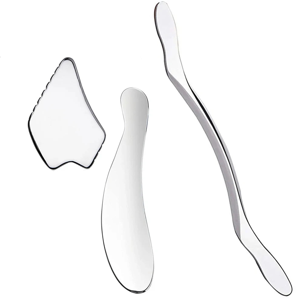 Premium Stainless Steel Gua Sha Scraping Massage Tool - IASTM for Muscle Pain Relief, Soft Tissue Mobilization, and Myofascia