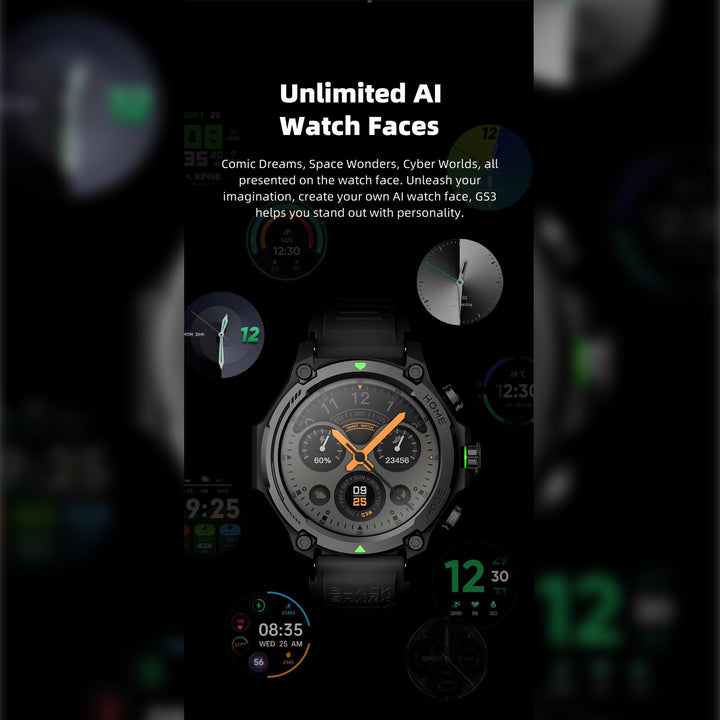 Luxury GPS Smartwatch – 1.43" AMOLED Display with 21-Day Battery Life and 100+ Sport Modes, Ideal for Android and iOS