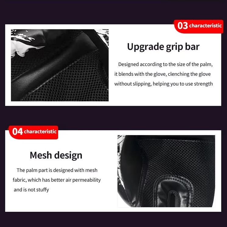 Premium PU Leather Boxing Gloves – Durable Training Gloves for Professional Fitness,  Available in Sizes 6oz to 14oz, 