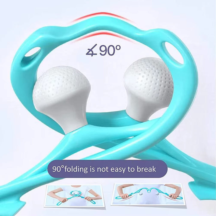 Premium Handheld Neck Massager – Trigger Point Roller for Deep Tissue Pain Relief, Adjustable 360° Massage Balls for Neck, Shoulder, Back, and Arm, Lightweight and Portable Massage Tool for Home or Office Use - StrengthXPhysiotherapy