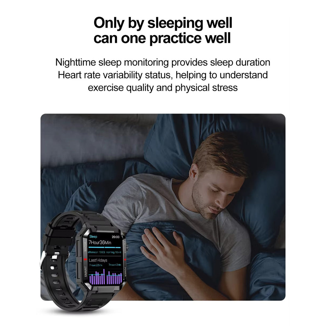 Luxury NFC GPS Smartwatch – 1.99" AMOLED Screen with Bluetooth Calling, 120+ Sports Modes, Weather Data, and Waterproof 