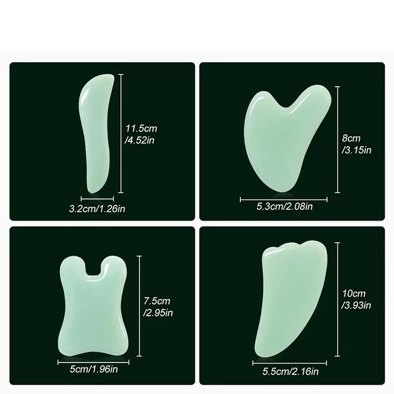 Premium Natural Resin Gua Sha Massage Tool – Scraping Tool Set for Face, Back, Neck, and Body Pain Relief, Smooth-Edge Design for Skincare and Muscle Recovery, Ideal for Blood Flow and Energy Boost - StrengthXPhysiotherapy