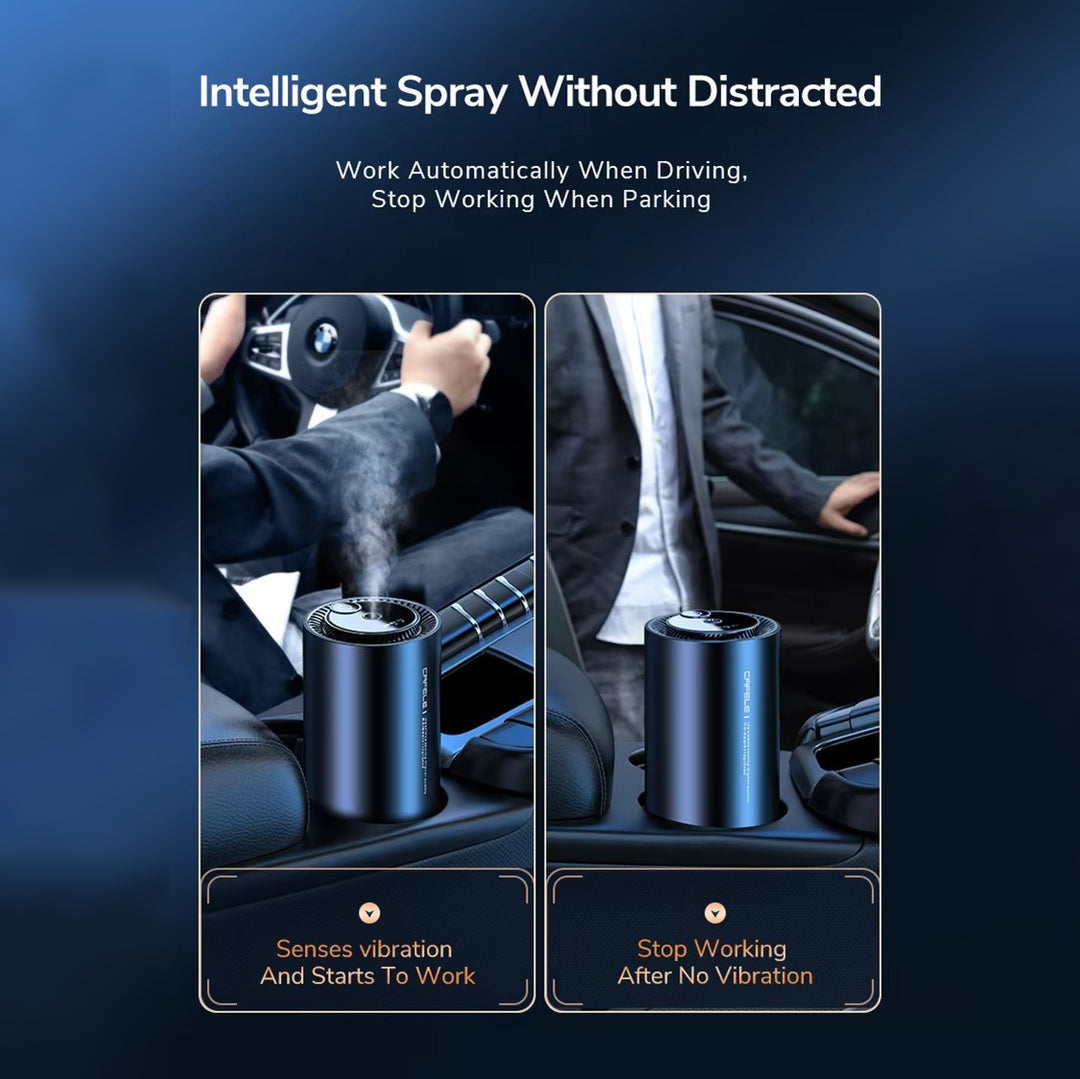 Premium Ultrasonic Aroma Diffuser – Portable Car Air Purifier and Home Freshener with Automatic Sensing, Adjustable Modes