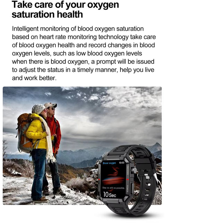 Luxury NFC GPS Smartwatch – 1.99" AMOLED Screen with Bluetooth Calling, 120+ Sports Modes, Weather Data, and Waterproof 