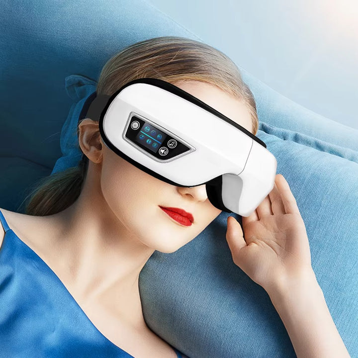 Premium Foldable Eye Massager – Vibration Airbag Pressure with Hot Compress and Bluetooth Music, Relieves Eye Fatigue and Enhances Relaxation, Four Adjustable Modes for Personalized Eye Care - StrengthXPhysiotherapy