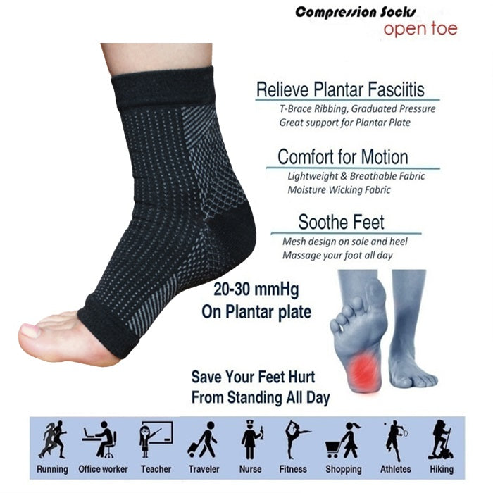 Premium Copper Compression Ankle Brace Sock for Men & Women – Pain Relief Support for Plantar Fasciitis, Heel & Foot Pain