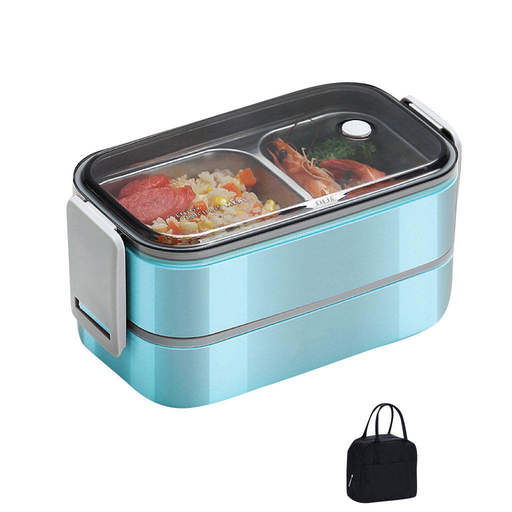 Premium 304 Stainless Steel Lunch Box – 1/2 Layer Microwavable Bento Box for Adults & Kids, Leak-Proof, Portable, Healthy 