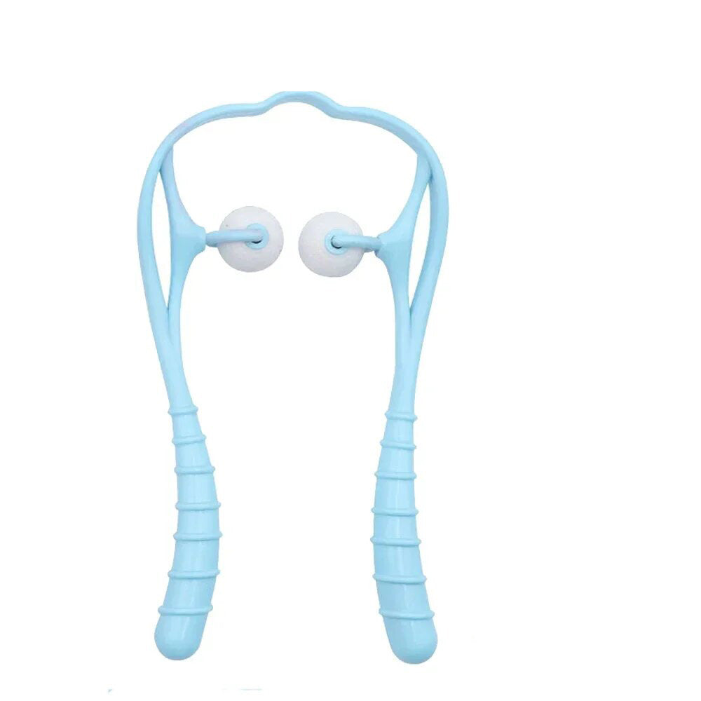 Premium Handheld Neck Massager – Trigger Point Roller for Deep Tissue Pain Relief, Adjustable 360° Massage Balls for Neck,