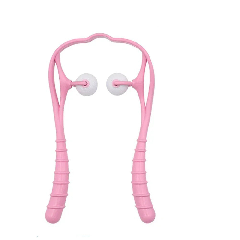 Premium Handheld Neck Massager – Trigger Point Roller for Deep Tissue Pain Relief, Adjustable 360° Massage Balls for Neck,