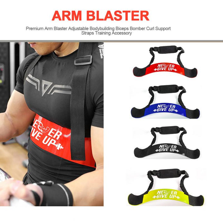 Premium Arm Blaster – Adjustable Bodybuilding Support for Biceps & Triceps, Lightweight Aluminum Alloy with Padded Elbow 