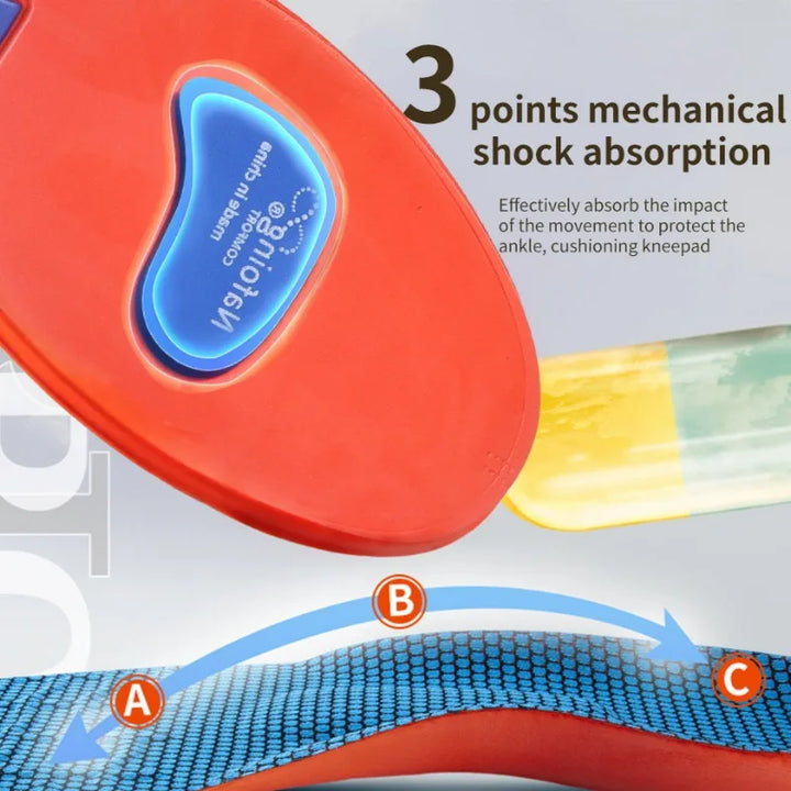 Premium Memory Foam AAnti-Odor Insoles, Shock Absorbing EVA Arch Support for Plantar Fasciitis, Heel Pain Relief, Soft 