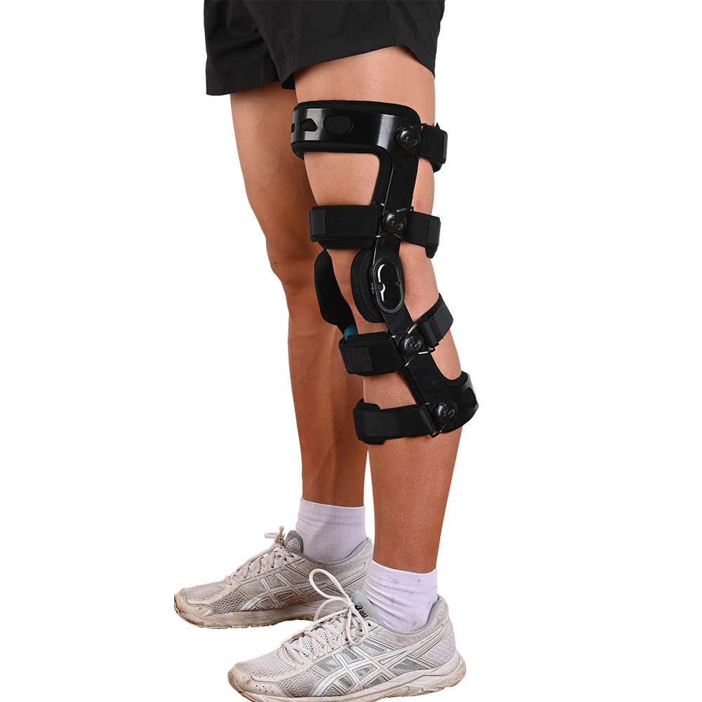 Premium Adjustable Hinged Knee Brace – ROM Orthosis for ACL, Meniscus, Ligament Injuries, and Post-Surgery Recovery, Orthoped