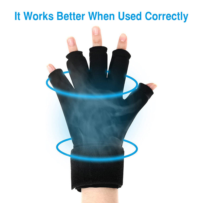 Premium Hot & Cold Therapy Gloves for Arthritis Relief – Adjustable Finger Compression Ice Pack for Wrist Sprains, Tendinitis