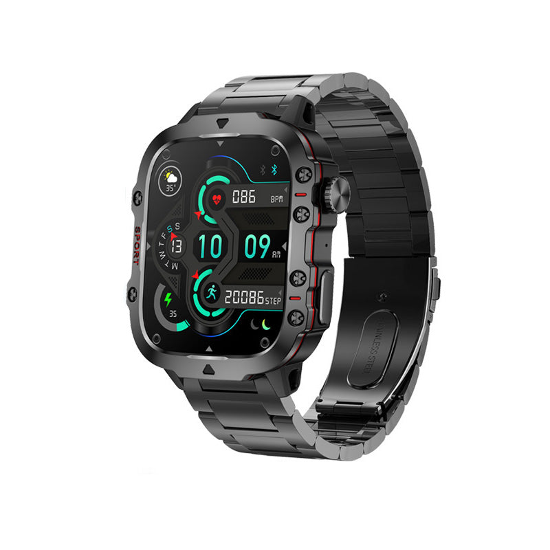 Premium Outdoor Smartwatch for Men – 2.01" HD Screen, 3ATM Waterproof, Bluetooth Calling, AI Voice Assistant, 100+ Sports 