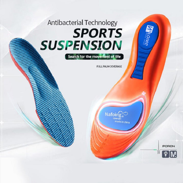 Premium Memory Foam AAnti-Odor Insoles, Shock Absorbing EVA Arch Support for Plantar Fasciitis, Heel Pain Relief, Soft 