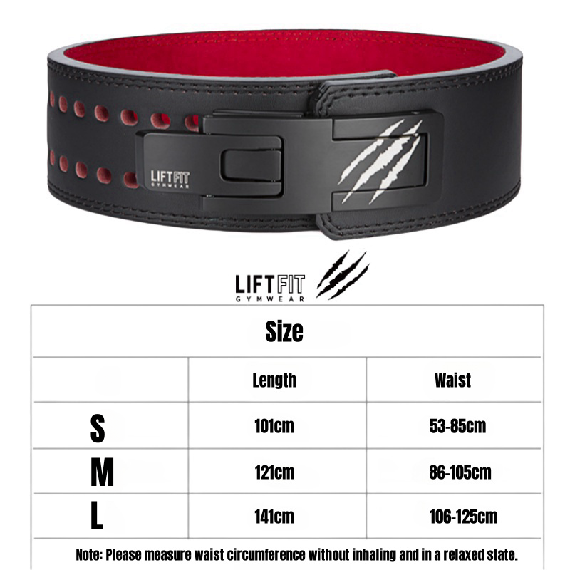 Premium 13MM Weight Lifting Belt with Lever Buckle – Heavy Duty Gym Powerlifting Belt for Men & Women, Competition Level 