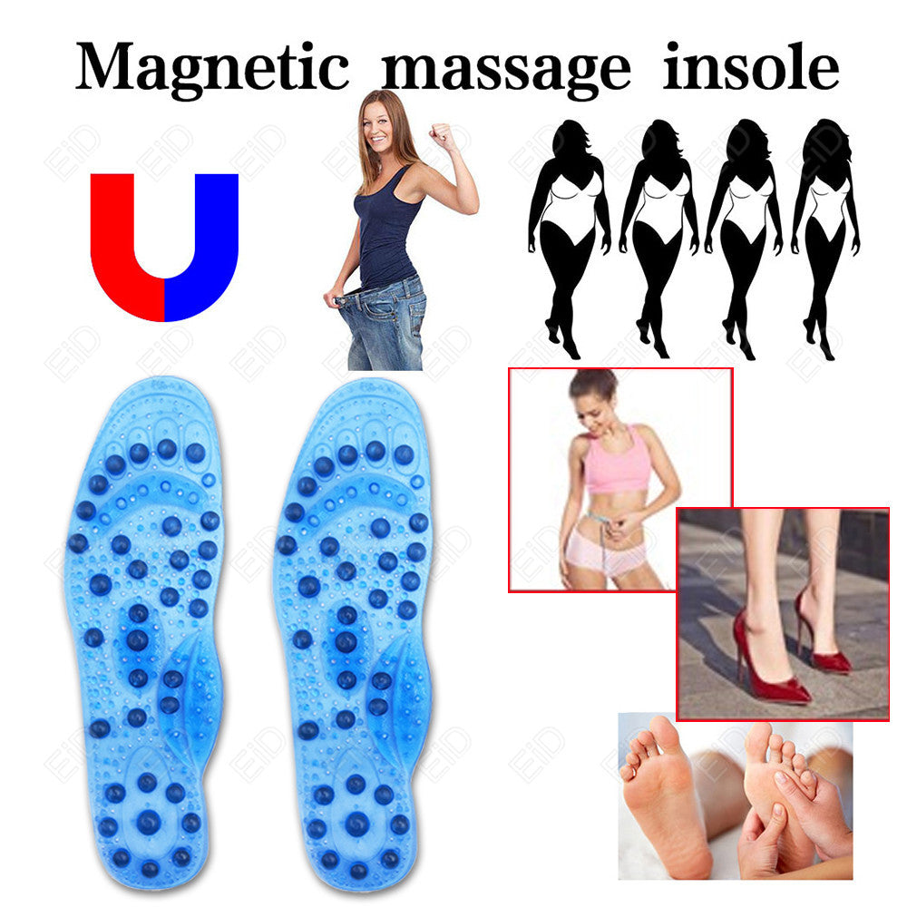 Premium Foot Acupressure Insoles with 68 Magnet Therapy – Breathable Sports Cushion Inserts for Body Detox, Pain Relief, and 