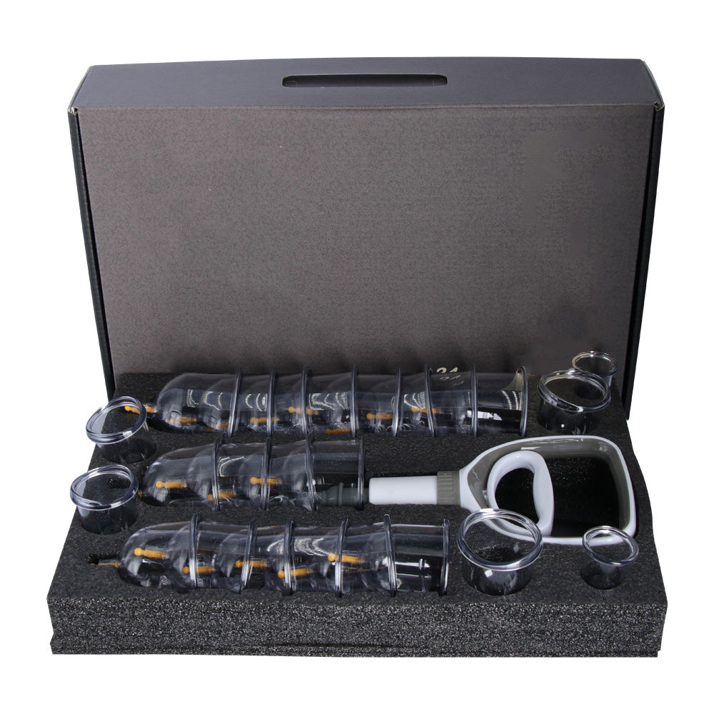 Premium Cupping Therapy Set – Professional Vacuum Suction Cups for Chinese Medicine Physiotherapy, Massage, and Muscle Relaxation, Durable Plastic Jars for Home and Professional Use - StrengthXPhysiotherapy