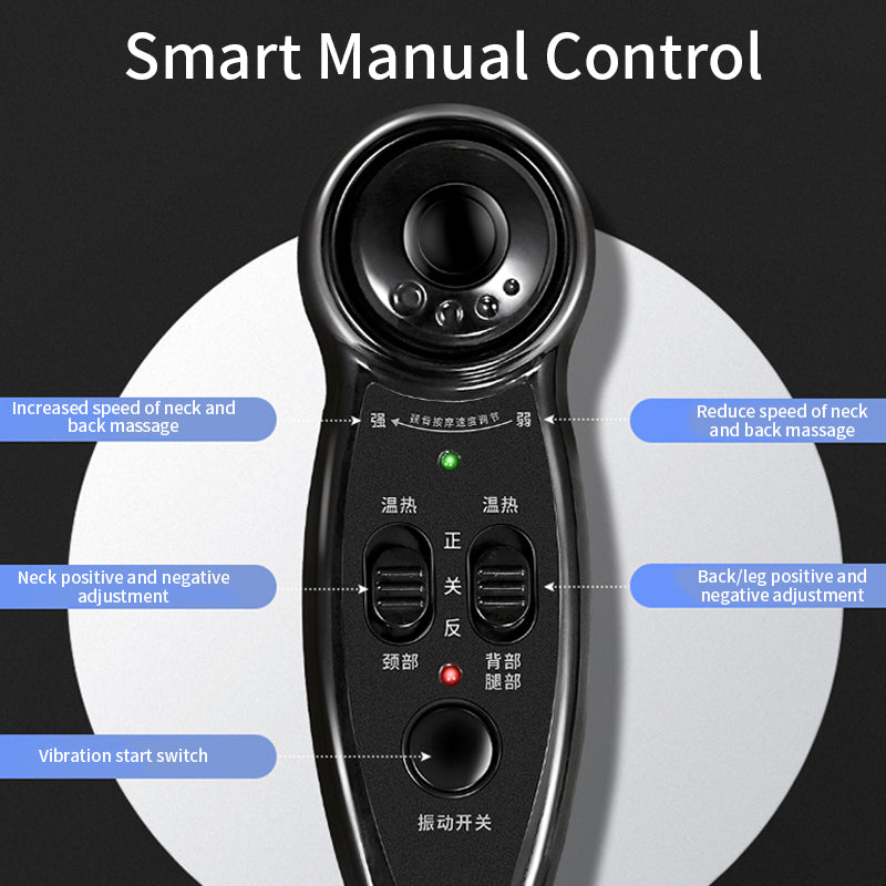 Premium Vibrating Electric Massage Chair Pad – Heated Neck and Back Cushion with Remote Control, Muscle Stimulator for Fatigue