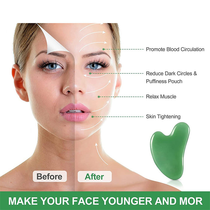 Premium Natural Resin Gua Sha Massage Tool – Scraping Tool Set for Face, Back, Neck, and Body Pain Relief, Smooth-Edge