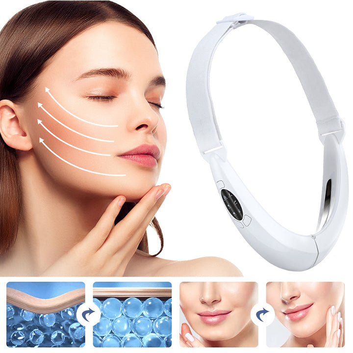 Premium V Face Massager with 5 Modes, Red Blue Light Therapy, Facial Beauty Instrument, Anti-Aging Skin Tightening Device,