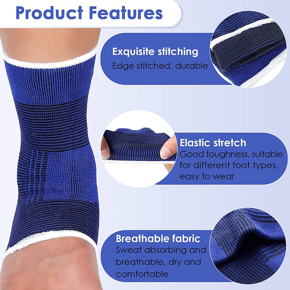 Premium Ankle Brace Compression Sleeve for Sprains & Plantar Fasciitis – Unisex Ankle Support Sock, Breathable Material, 