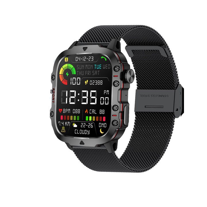 Premium Outdoor Smartwatch for Men – 2.01" HD Screen, 3ATM Waterproof, Bluetooth Calling, AI Voice Assistant, 100+ Sports 