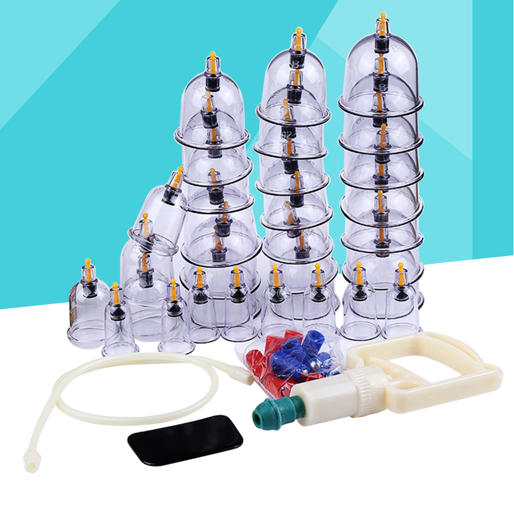 Premium Cupping Therapy Set – Vacuum Suction Cups for Massage, Anti-Cellulite, and Physiotherapy, Relieves Back, Neck, and Leg Pain, Improves Blood Flow, and Encourages Relaxation, Easy-to-Use with Pistol Grip Pump - StrengthXPhysiotherapy