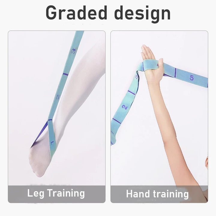 High-Quality Slimming Resistance Band - Multi-Functional Yoga Stretching & Pilates Belt, 8/9 Grid Elastic Training Strap for Adults, Adjustable Strength & Portable Design for Beginners and Fitness Enthusiasts - StrengthXPhysiotherapy