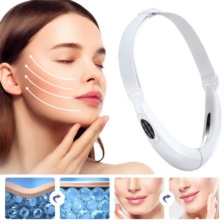 Premium V Face Massager with 5 Modes, Red Blue Light Therapy, Facial Beauty Instrument, Anti-Aging Skin Tightening Device,